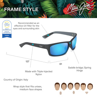 
  
    MATTE TRANSPARENT BLUE BLACK STRIPED | BLUE HAWAII
  
